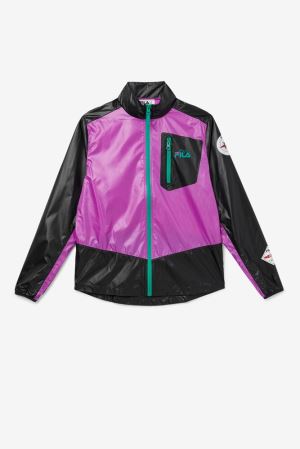 FILA Pinnacle Jackets Purple / Black / Green,Mens Clothing | CA.YGIWTX047